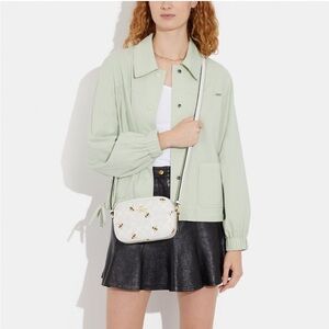 COACH Mini Jamie Camera Bag in Signature Canvas with Bee Print